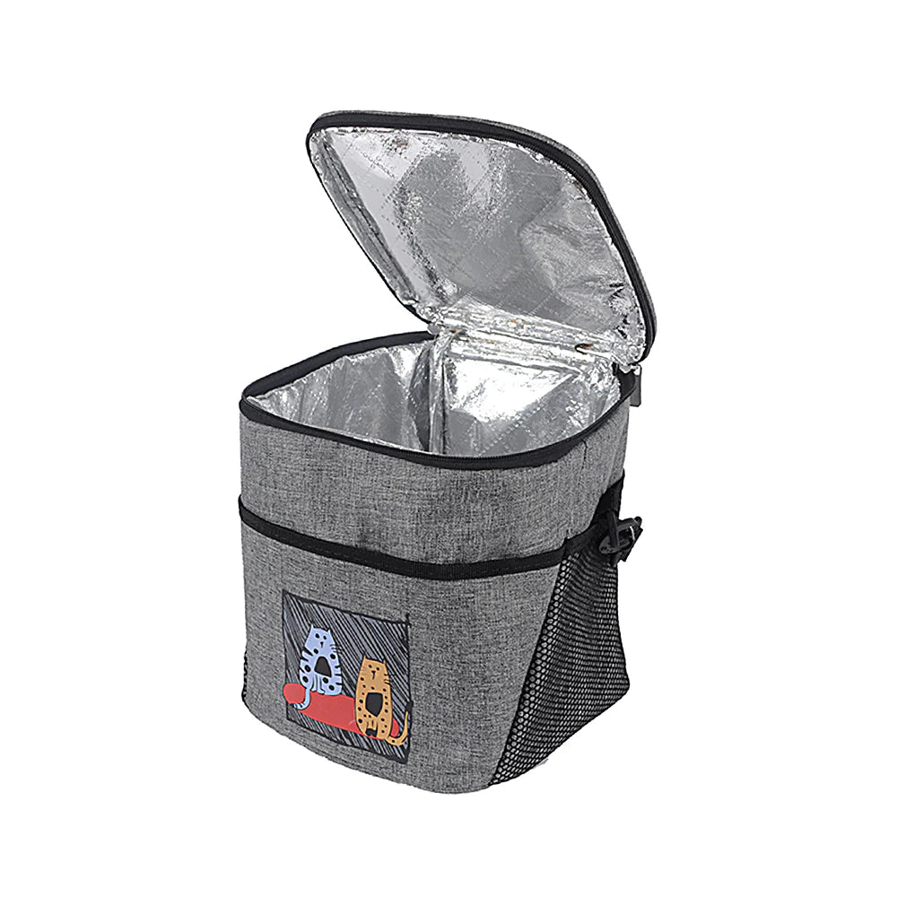 Purrfectly Cool waterproof Cats Lunch Bag - Gray